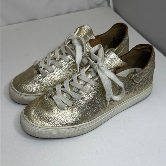Sam Edelman Metallic Gold Sneakers - Picture 1 of 7